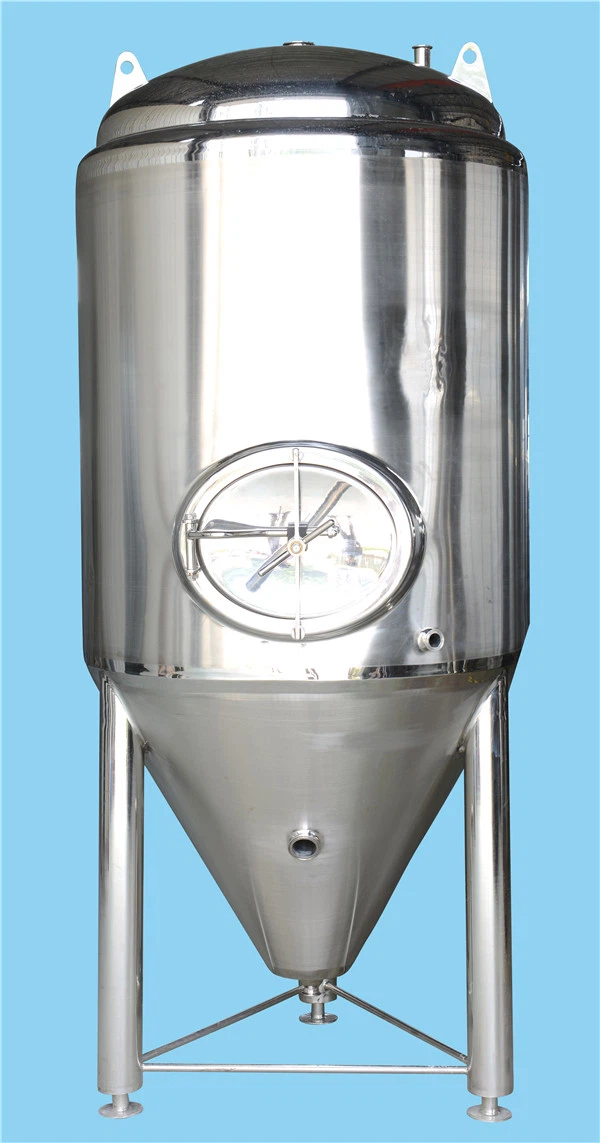 Stainless Steel Fermentation Tank Polished Or Sandblast External Surface Tri Clamp Ferrule Connection Size Customized